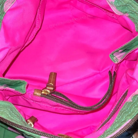 Dooney & Bourke-Green and Pink Vintage Purse Pre-loved. - Picture 13 of 16